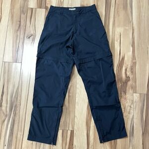 Royal Robbins Women's Convertible Hiking Pants Sz 6 Black Nylon Zip Off Gorpcore